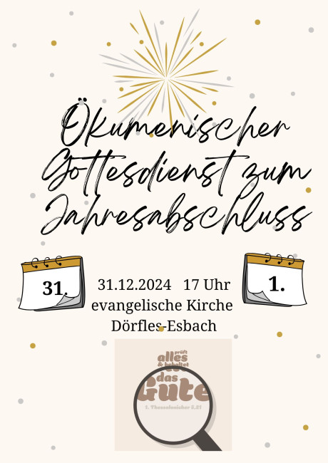 Ökumenischer Gottesdienst zum Jahresabschluss