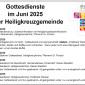 Gottesdienste im Juni 2025